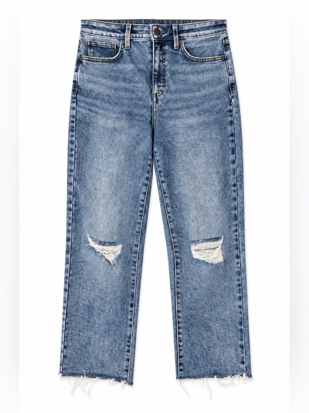 LC Lauren Conrad Light Blue Distressed Short Straight Jeans